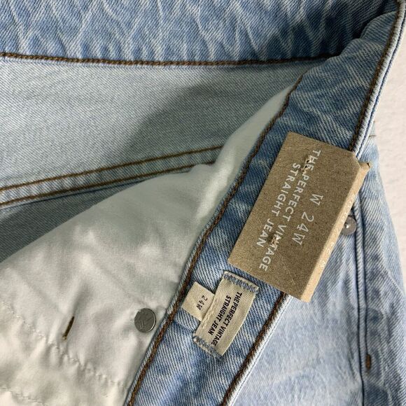 Madewell Plus Perfect Vintage Straight Jeans Womens 24W Distressed NWT $138 - Picture 11 of 16